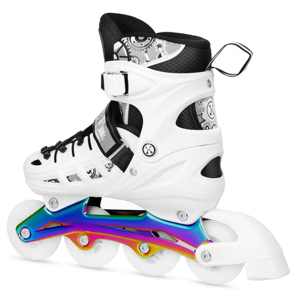 Inline and Ice Skates, White LED, Size M (35-38)