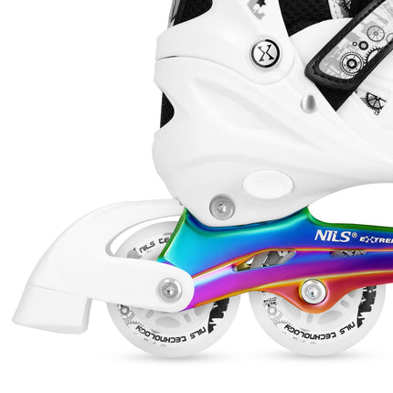 Inline and Ice Skates, White LED, Size M (35-38)