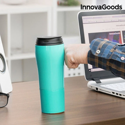 InnovaGoods Anti-Tipping Thermos Mug with Suction Base, 550 ml, Screw Lid