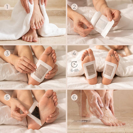 InnovaGoods Bamboo Detox Foot Patches, 30 Units, Overnight Use