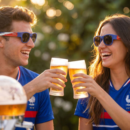 InnovaGoods Beer Dispenser 3.5 L and 2 Roll-Up Sunglasses, Sunfold France, Blue