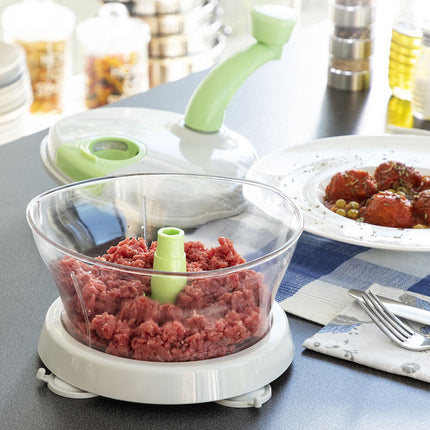 InnovaGoods Chopix 4-in-1 Manual Chopper and Salad Spinner, Whisk, Recipes