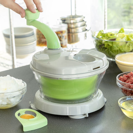 InnovaGoods Chopix 4-in-1 Manual Chopper and Salad Spinner, Whisk, Recipes