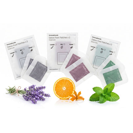 InnovaGoods Detox Foot Patches with Essences, 30 Units, Lavender, Mint, Orange