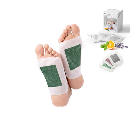 InnovaGoods Detox Foot Patches with Essences, 30 Units, Lavender, Mint, Orange