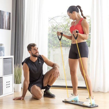 InnovaGoods Push-Up Board and 3-Band Resistance Set, Handles, Exercise Guide