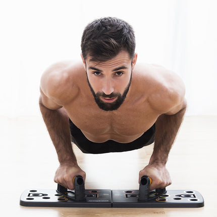 InnovaGoods Push-Up Board and 3-Band Resistance Set, Handles, Exercise Guide