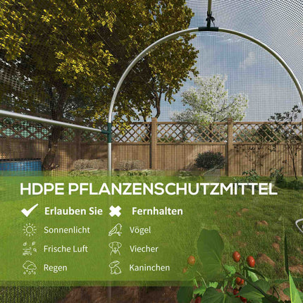 Zahradní ochranná síť proti hmyzu, HDPE, ocelový rám, 1.2x1.2M