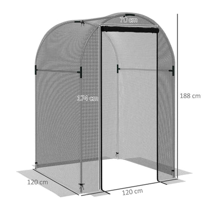 Zahradní ochranná síť proti hmyzu, HDPE, ocelový rám, 1.2x1.2M