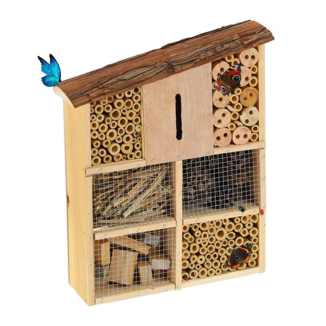 Insektenhotel mit Rindendach