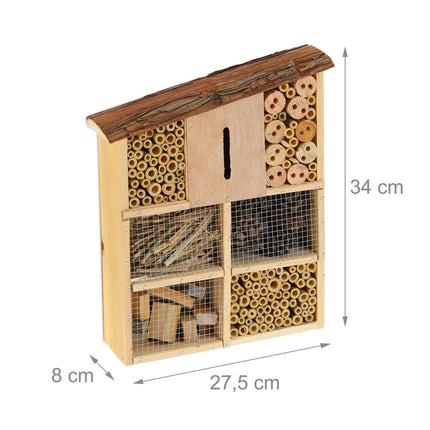 Insektenhotel mit Rindendach