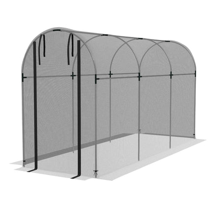 Zahradní ochranná síť proti hmyzu se vstupem, 1.2 x 3.6 m, černá HDPE