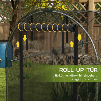 Zahradní ochranná síť proti hmyzu se vstupem, 1.2 x 3.6 m, černá HDPE