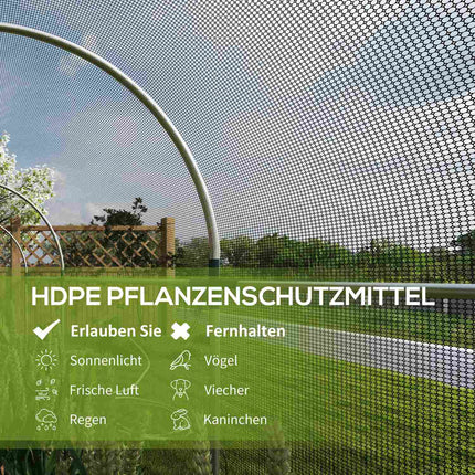 Zahradní ochranná síť proti hmyzu se vstupem, 1.2 x 3.6 m, černá HDPE