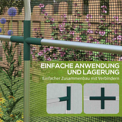 Zahradní ochranná síť proti hmyzu se vstupem, 1.2 x 3.6 m, černá HDPE
