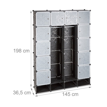 Insert system for wardrobe 18 compartments