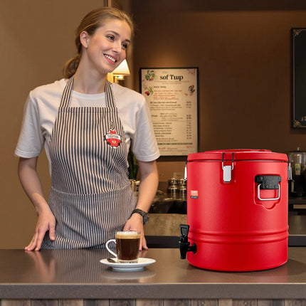 Insulated Beverage Dispenser 8 Gal, Hot Cold, Spigot, Stainless Liner