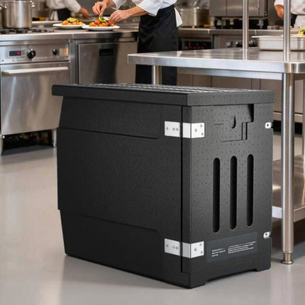 Insulated Food Pan Carrier, 90L Front-Loading Hot Box