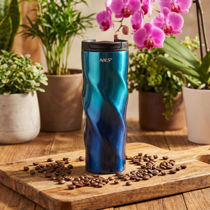 Insulated Stainless Steel Travel Mug, 500 ml, Blue