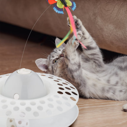 Interactive Cat Toy with Ball Track & Rotating Butterfly