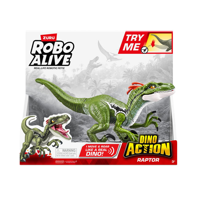Interaktivní dinosaurus raptor pro děti, na baterie