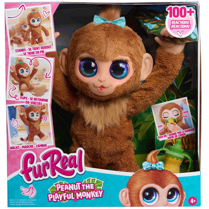 Interaktivní plyšová opička FURREAL Peanut, hravý design