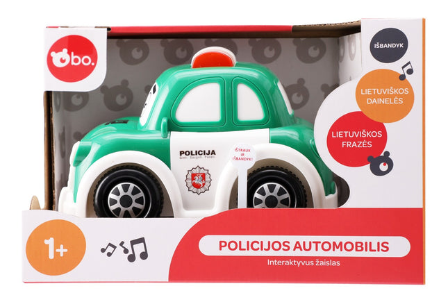 Interaktivní policejní auto pro děti, naučné hrací vozidlo