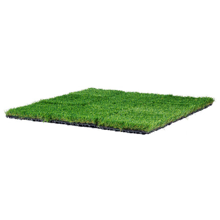 Interlocking Artificial Grass Tiles, 18-Pack, 30cm