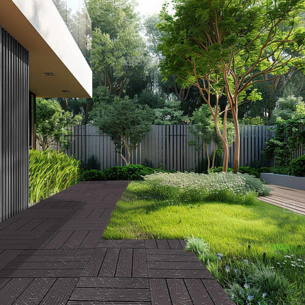 Interlocking Deck Tiles, 36 Pack, 11.8 x 11.8 in, Waterproof, Dark Brown