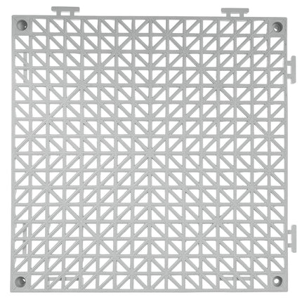 Interlocking Drainage Floor Tiles, PVC Non-Slip, 12-Pack