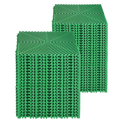 Interlocking Drainage Non-Slip Floor Tiles, 50 Pack 12 x 12 in