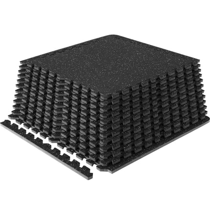 Interlocking Gym Floor Mats, 12-Pack, 12.7 mm Thick