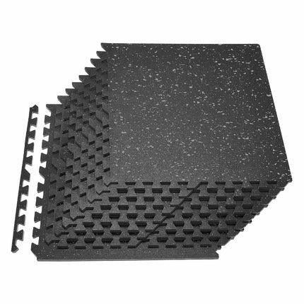 Interlocking Gym Floor Mats Set, 12 Tiles, 14 mm EVA