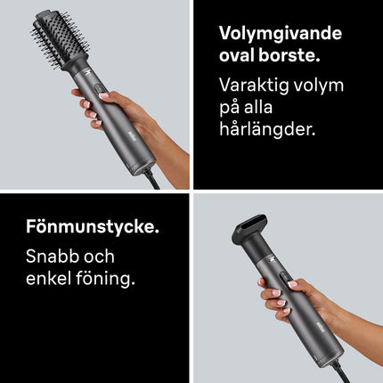 Iontový horkovzdušný kulmofén 800W, 2 nástavce