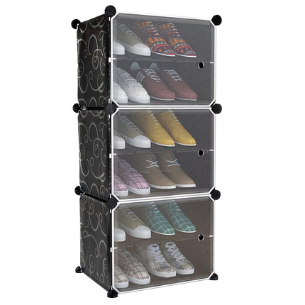 Iso Trade shoe cabinet 44.5 x 93 x 30 cm black