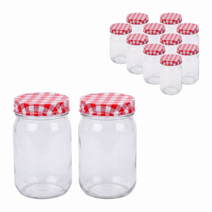 Zavařovací sklenice, skleněná sada 400 ml se vzduchotěsnými víčky twist-off