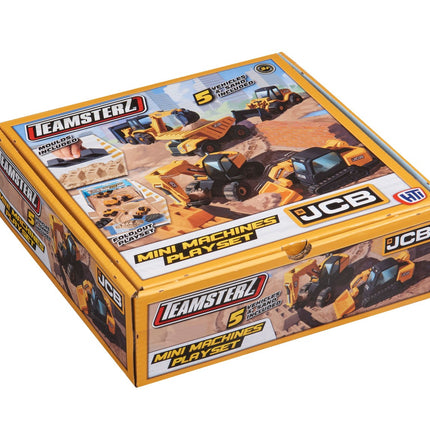JCB Mini Machines hrací set s pískem a 5 autíčky