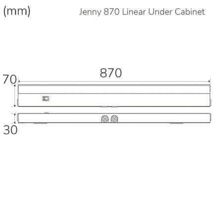 Jenny 870 osvětlení kuchyňské linky stmívatelné 3000K 1000lm 870cm