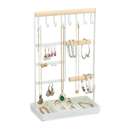 Jewelery stand with ring compartment