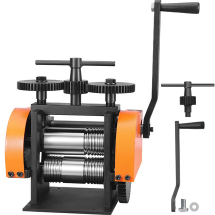 Jewelry Rolling Mill 45mm, 3-in-1, 0–6mm Adjust