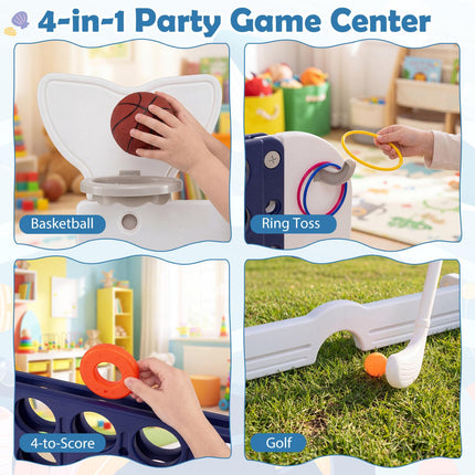 Jumbo 4-in-1 Connect Game Set with Ring Toss and Cup Holders