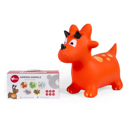 Skákací zvířátko - oranžový dinosaurus pro děti