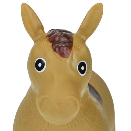 Jumping horse in light brown