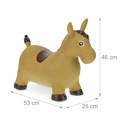 Jumping horse in light brown