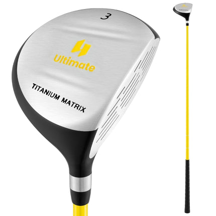 Juniorské golfové fairway dřevo č. 3, 34"" sklolaminátový shaft, RH