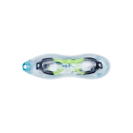 Junior Swimming Goggles, Black/Green, Anti-Fog Lens