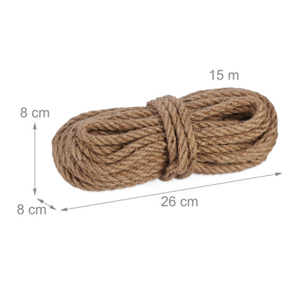 Jutová šňůra 10 mm x 15 m, sada 2 ks