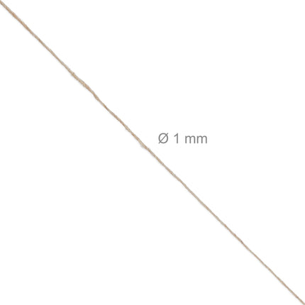 Jutová šňůra 1 mm x 100 m, sada 6 ks