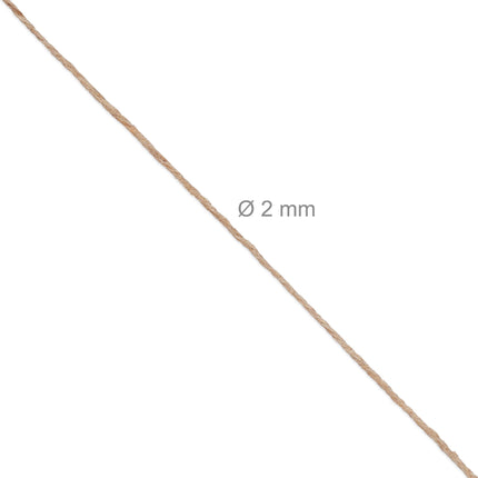Jutová šňůra 2 mm x 250 m, sada 2 ks