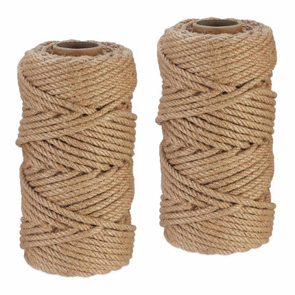 Jutová šňůra 6 mm x 50 m, sada 2 ks